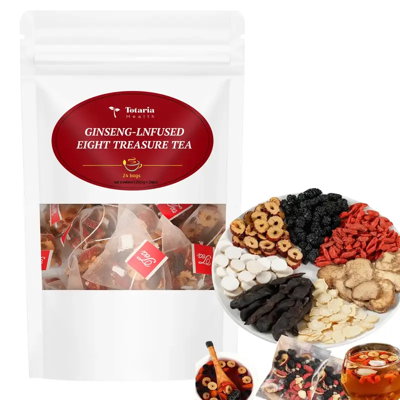 Totaria Health Kidney Tea - Ginseng Eight Treasure Tea Red Date Wolfberry Mulberry Men's Health Tea Herbal Formula for Immuni...