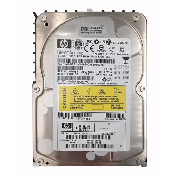 CA06200-B80600HL Fujitsu 147GB Ultra-320 SCSI 10K 3.5-inch 8MB Hard Drive