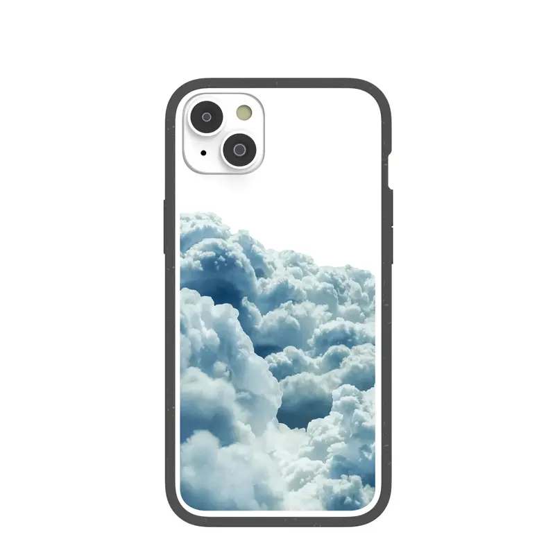Clear Above the Clouds iPhone 14 Plus Case With Black Ridge