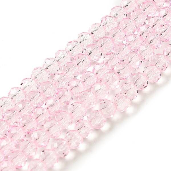 Transparent Baking Paint Glass Beads Strands