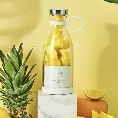 350ML Transparent Electric Juicer With Handle, 1 Count Magnetic Wireless Charging Portable Blender, Household Kitchen Applia...