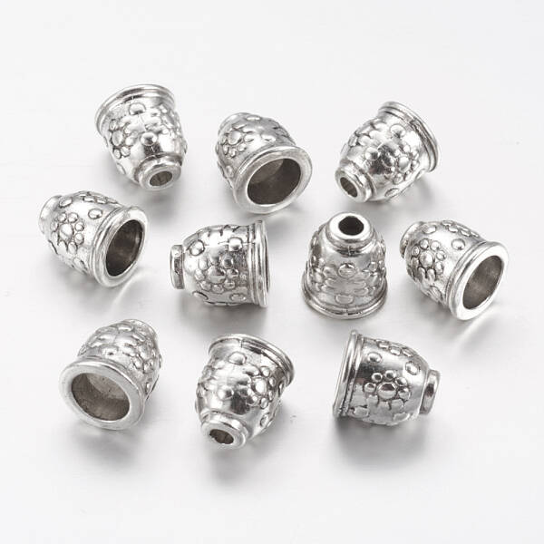 Tibetan Style Alloy Cord End Caps