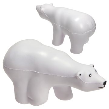 100 Promotional Polar Bear - Stress Reliever - Polyurethane