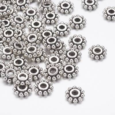Gear Tibetan Style Alloy Spacer Beads