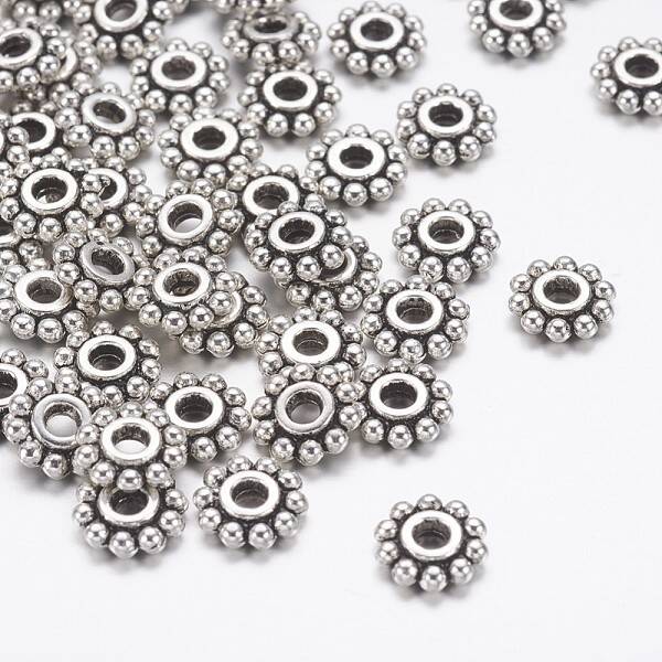 Gear Tibetan Style Alloy Spacer Beads
