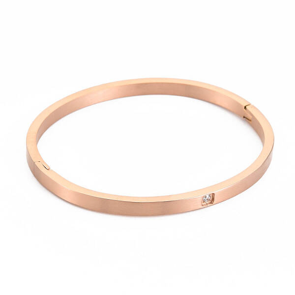 Ion Plating(IP) Crystal Rhinestone Square Bangle