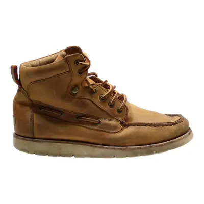 POLO RALPH LAUREN Lace-Up Boots Beige Leather Mens UK 7