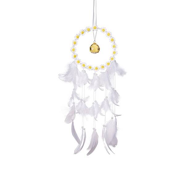 Woven Web/Net with Feather Pendant Decorations