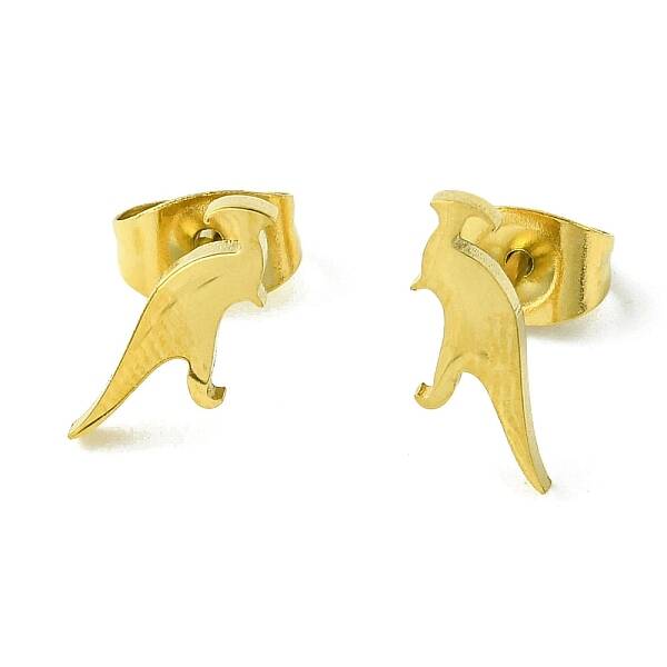 Cute Little Animal Theme 304 Stainless Steel Stud Earrings