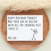 Creative Slang Birthday Greeting Card, 1 Count/3 Counts Funny Cartoon Pattern Birthday Card, Simple Letter Card, Suitable for...