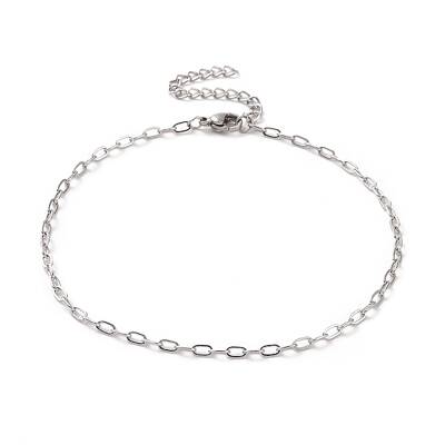 Non-Tarnish 304 Stainless Steel Cable Chain Bracelet for Men Women