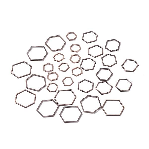 30Pcs 3 Style Alloy Linking Rings