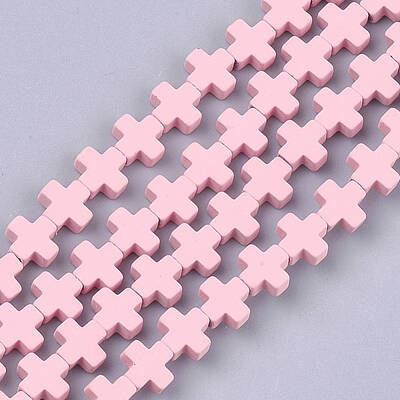 Spray Painted Non-magnetic Synthetic Hematite Beads Strands
