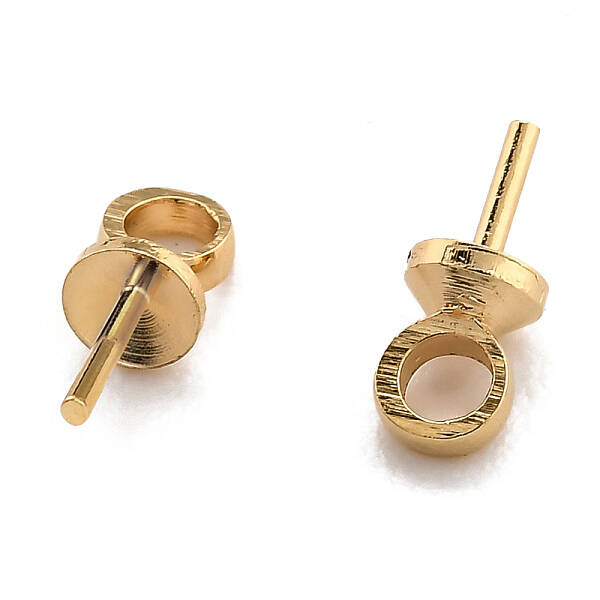 Brass Cup Pearl Peg Bails Pin Pendants