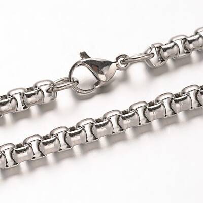 Non-Tarnish 304 Stainless Steel Box Chains Necklaces