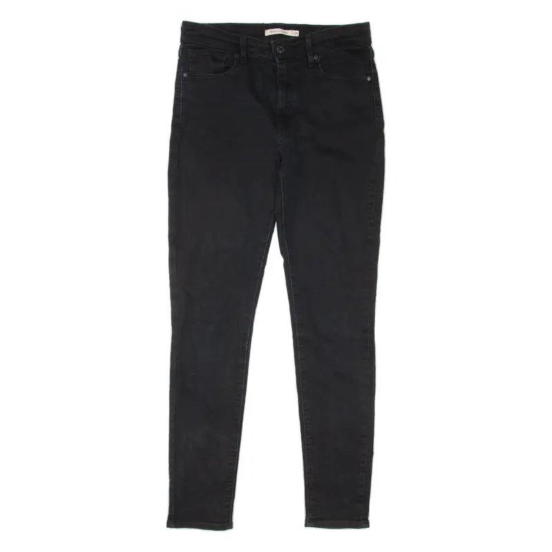 LEVI'S 721 High Rise Womens Jeans Black Slim Skinny Denim W29 L28