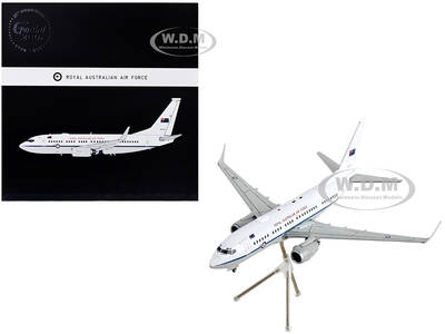 Boeing 737-700 Transport Aircraft Royal Australian Air Force - A36-001 White and Gray Gemini 200 Series 1/200 Diecast Mod...