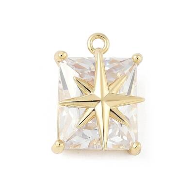 Brass Micro Pave Cubic Zirconia Pendants