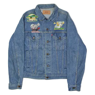 LEVI'S NASCAR Patch Mens Denim Jacket Blue 90s USA L