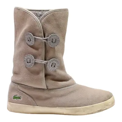 LACOSTE Ankle Boots Grey Leather Womens UK 5