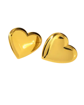 Silver Heart Stud Earrings