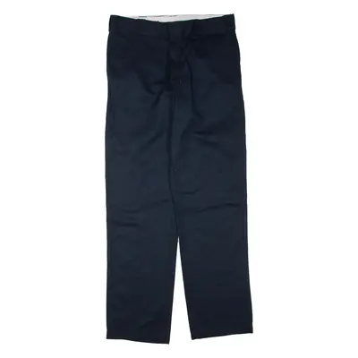 DICKIES Mens Trousers Blue Regular Straight W34 L32