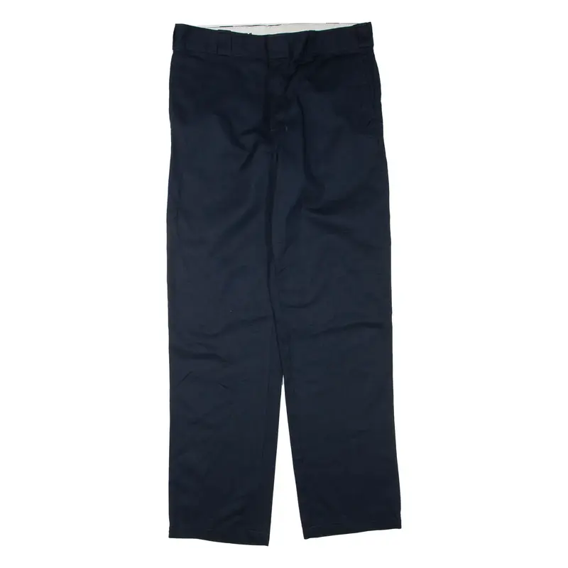 DICKIES Mens Trousers Blue Regular Straight W34 L32