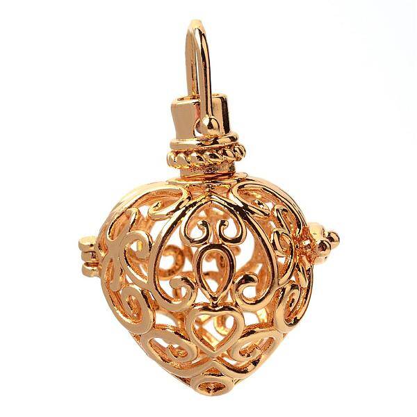 Rack Plating Brass Cage Pendants
