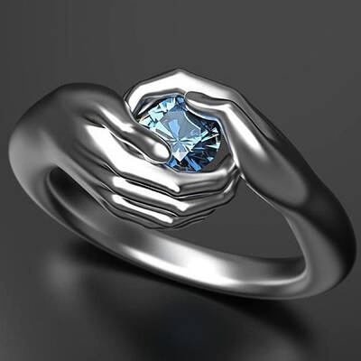 Cubic Zirconia Hand Finger Ring