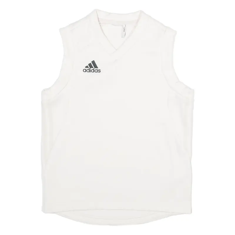 ADIDAS Sleeveless Womens Sweatshirt White V-Neck S