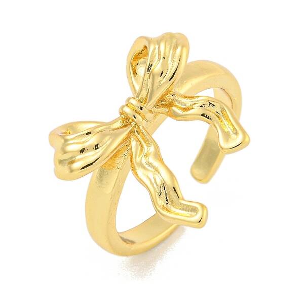 Rack Plating Bowknot Brass Finger Rings for Women
