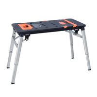 LEADALLWAY 7-in-1 Folding Portable Workbench Painted Work Table as Workbench, Scaffold,Platform,Sawhorse,Car Creeper and Hand...