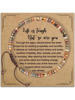Personalized Boho Style Beaded Bracelet with Encouragement Card, Gifts for Her, Fashion Drawstring Bracelet for Women & Girls...