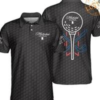 Golf Club Ft Beer Michelob Ultra Golf Black Polo Shirt All Black Print 3D Polo Shirt Idea Gift Beer Lover, Classic Fashion