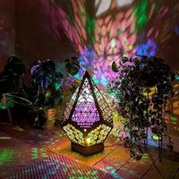 Bohemia Floor Atmosphere Light, USB Powered LED Star Light, Diamond Star Projection LED Lights for Bedroom, Bohemia Floor Sta...