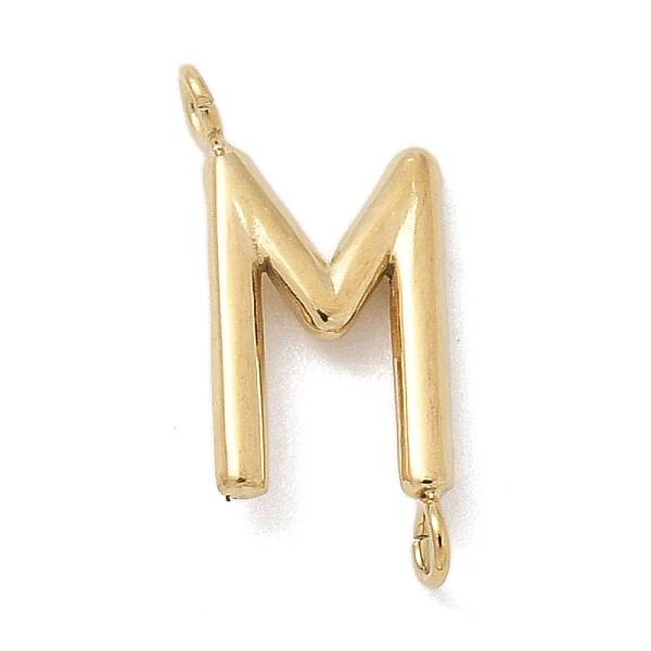 304 Stainless Steel Letter Connector Charms