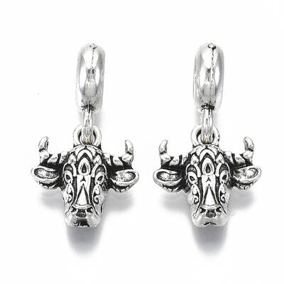 Tibetan Style Alloy European Dangle Charms