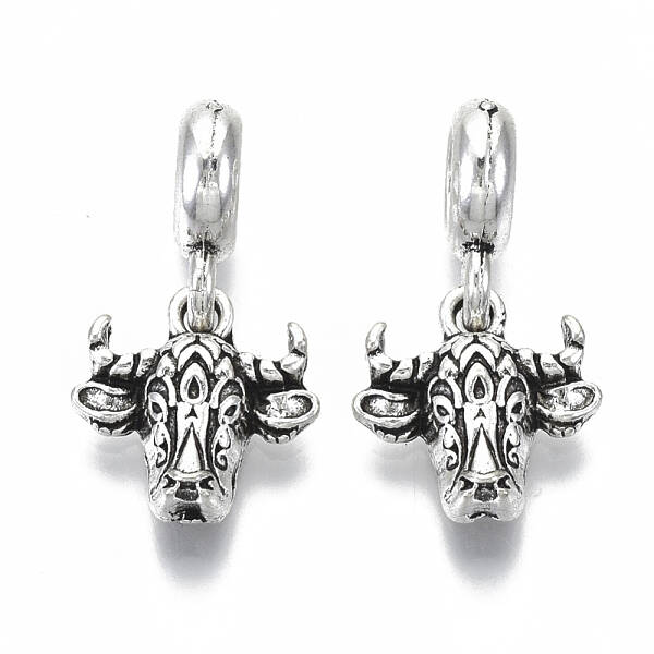 Tibetan Style Alloy European Dangle Charms