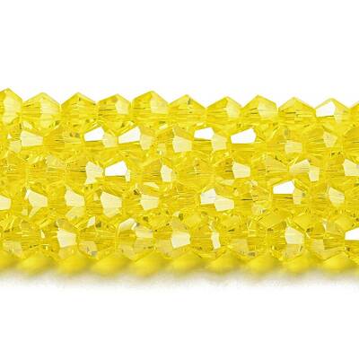 Transparent Electroplate Glass Beads Strands