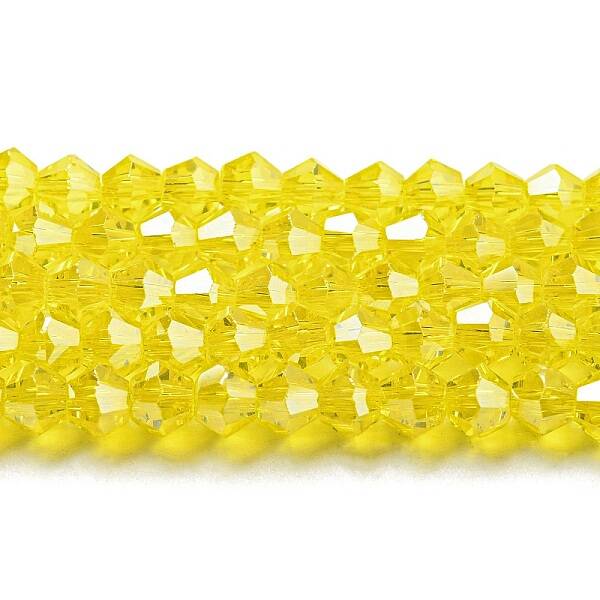 Transparent Electroplate Glass Beads Strands
