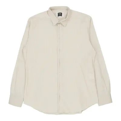 Striped Dolce & Gabbana Slim Shirt - XL Beige Cotton