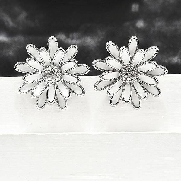 304 Stainless Steel Flowers Stud Earrings for Women