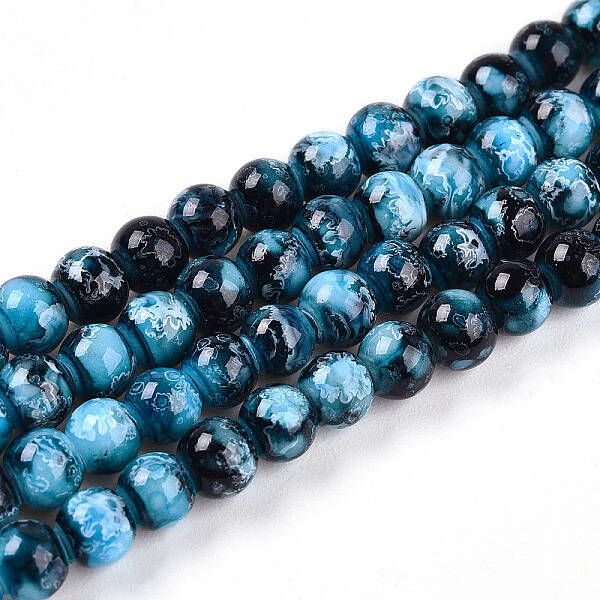 Baking Painted Glass Beads Strands