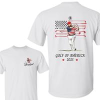 [Sale Up To 60%] Trump And Golf Of America Graphic 2 Sides T-Shirt, American Flag & Golf Designed Tee, Gift For Trump Fan, Ca...
