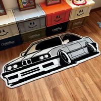 Cartoon Car Shaped Unique Modern Abstract Rug, Soft Plush Floor Mat, Decorative Carpet for Home Living Room Bedroom, Vanity D...