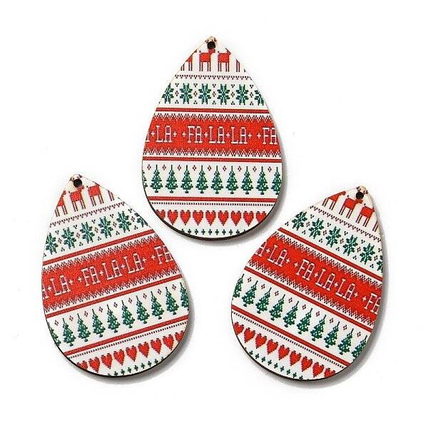Single Face Printed Wood Big Pendants