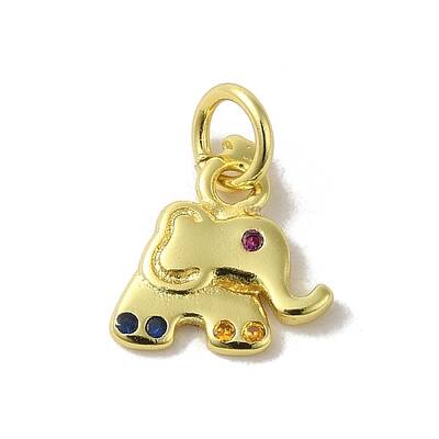 Real 18K Gold Plated Brass Pave Cubic Zirconia Pendants