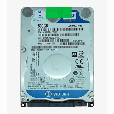 726835-001 HP 500GB 5400RPM SATA 6Gb/s RAW 16MB Cache 2.5-Inch Hard Drive