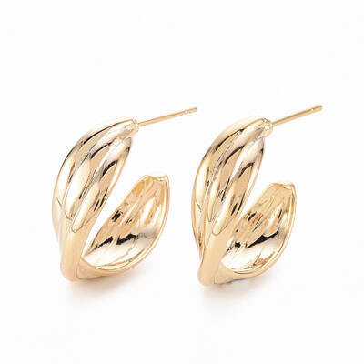 Brass Stud Earrings