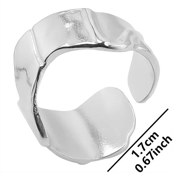 Vintage Stainless Steel Wide Band Couple Rings